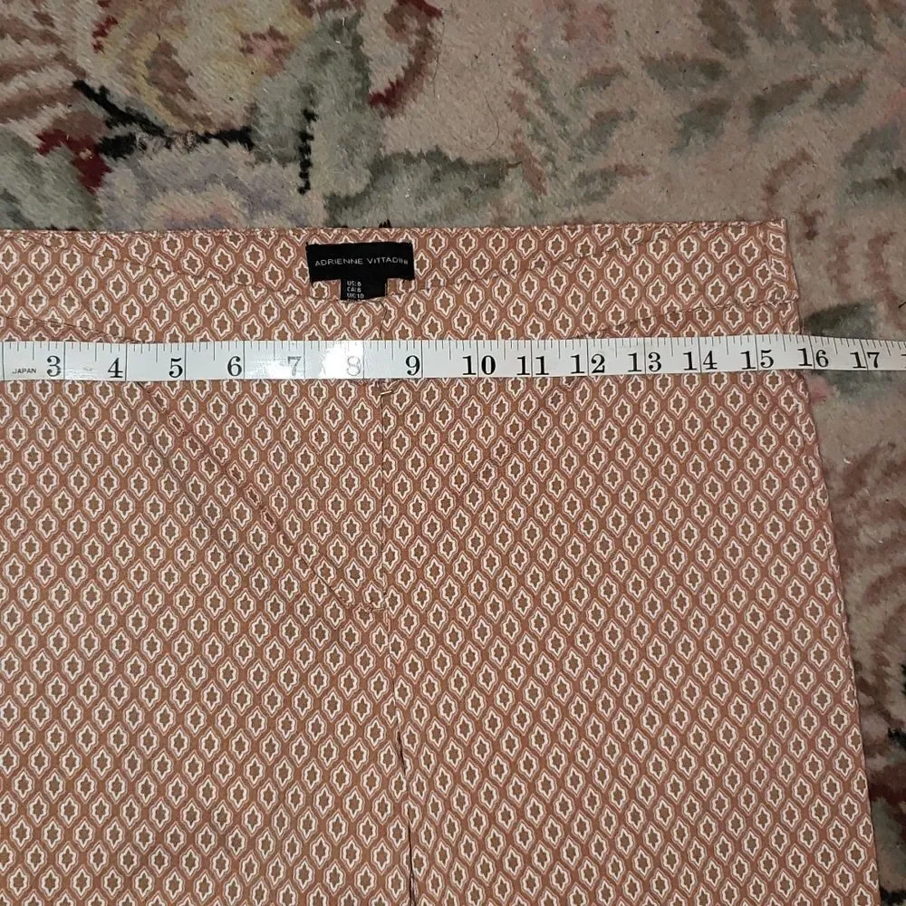 Adrienne Vittadini Brown/Tan Straight Leg Pants